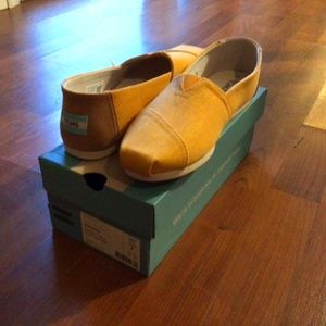 Women's Toms shoes.